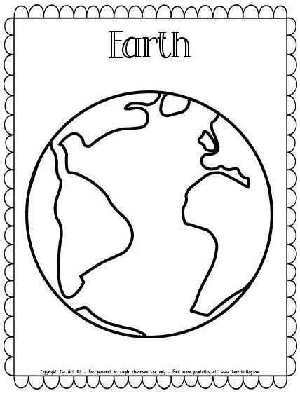 Coloring Printables Of Planet Earth