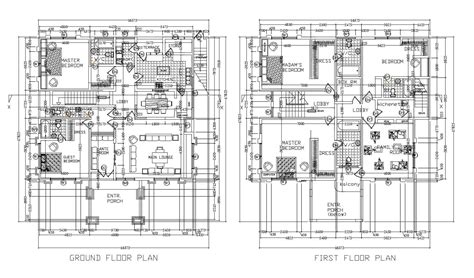 Floor Plan Of House With Mtr X Mtr With Detail Dimension In Autocad Cadbull