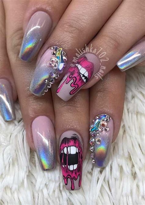 How To Do 35 Cool Acrylic Nail Designs Fashionist Now Halloween