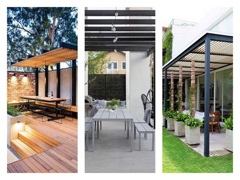 In reality, there's no need for stain or the worry that the wood will disintegrate over time, as the frame is actually made out of metal. Wooden Pergola - Part From Modern Yards - Decor Inspirator
