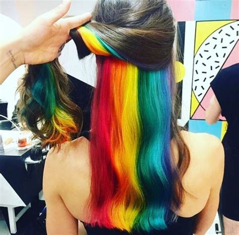 Pin By Ludmila Lemos On Cabelos Cor Hidden Rainbow Hair Rainbow Hair