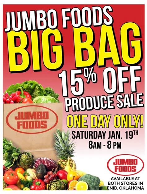Jumbo Foods 15 Off Produce Sale