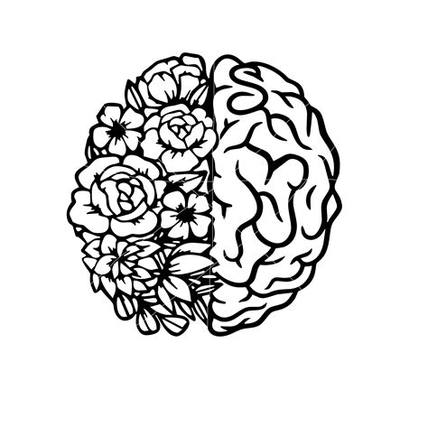 Wildflower Brain Svg Design Mental Health Matters Svg File For Cricut