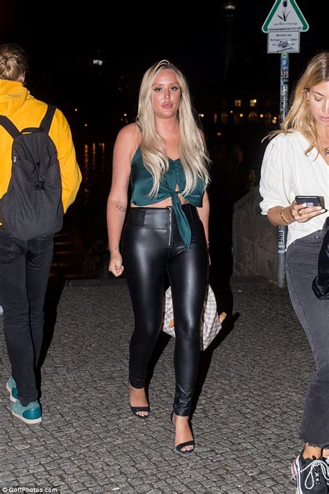Charlotte Crosby Shows Off Her Abs In Tight Fitting Leather Trousers
