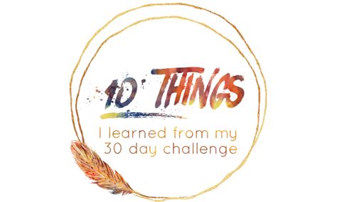 10 Things I Learned From My 30 Day Challenge • Just Geeking By