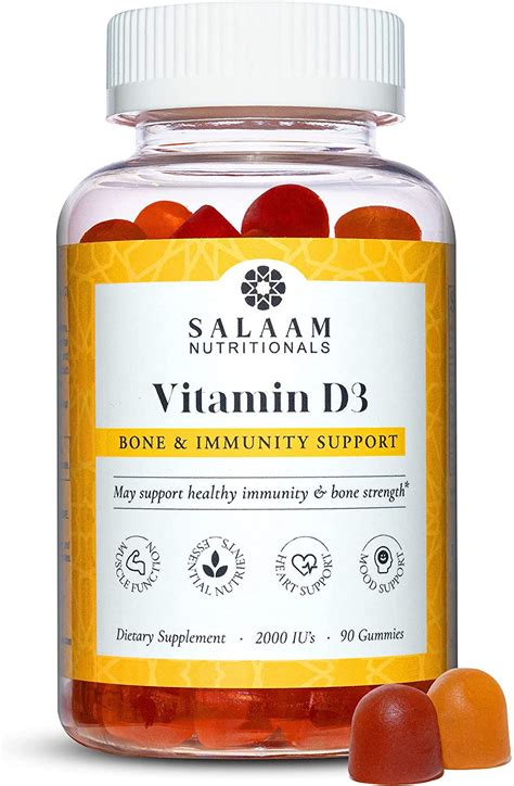 Buy Salaam Nutritionals 2000 Iu Vitamin D3 Vitamin D3 Gummies For