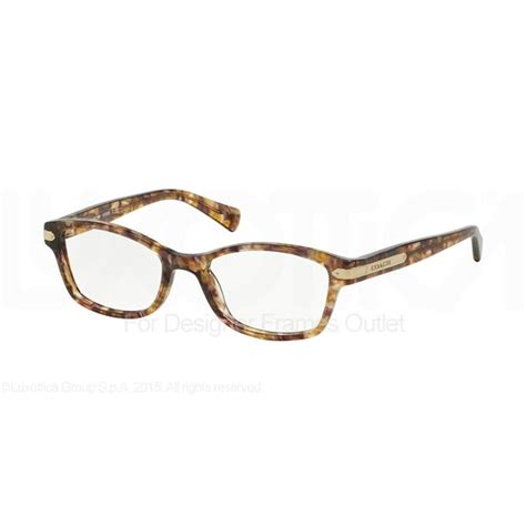 coach eyeglasses hc6065 5287 confetti light brown 49mm