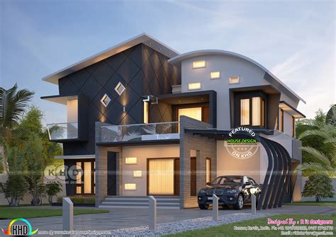 Stunning Ultra Modern 4 Bhk Kerala House Plan Kerala Home Design And