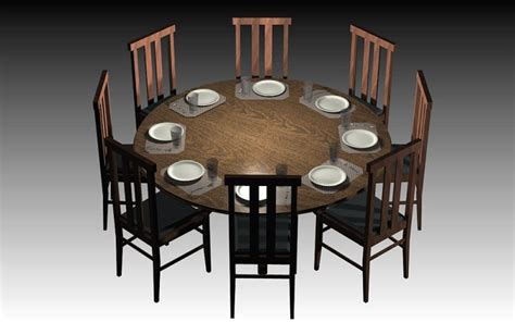 Circular dining tables are space efficient tables designed with a variety of common diameters for specific seating arrangements from small two person tables up to larger twelve person designs. Round Dining Table Dimensions