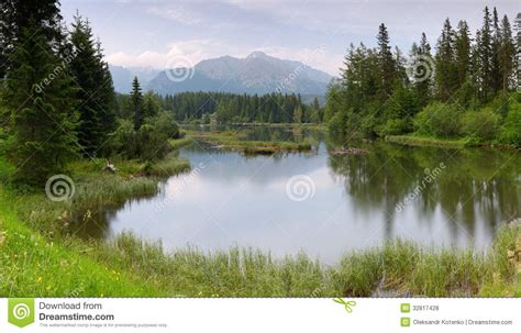 Lake Surrounded By Trees Stock Photo Image Of Nature 32817428