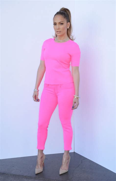 photos from jennifer lopez s american idol looks e online fashion hot pink outfit