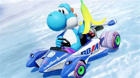 Mario Kart 8 Deluxe Star Cup 100cc Light Blue Yoshi Gameplay