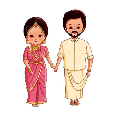 Indian Wedding Caricature Png Vector Psd And Clipart With