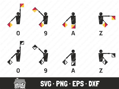 Semaphore Svg Maritime Signal Flags Svg Cut File Clip Art Etsy Uk