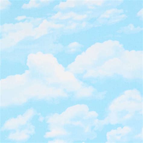 Light Blue Sky Cloud Fabric By Timeless Treasures By Timeless Treasures