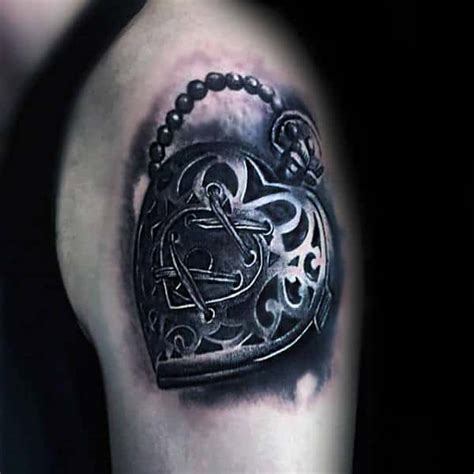 Below, you are going to find a list of some of the best lock and key tattoo designs. 60 Lock Tattoos For Men - Hardened Design Ideas