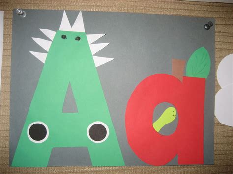 Aa Letter Of The Week Art Project Alligator And Apple Alphabet Letter