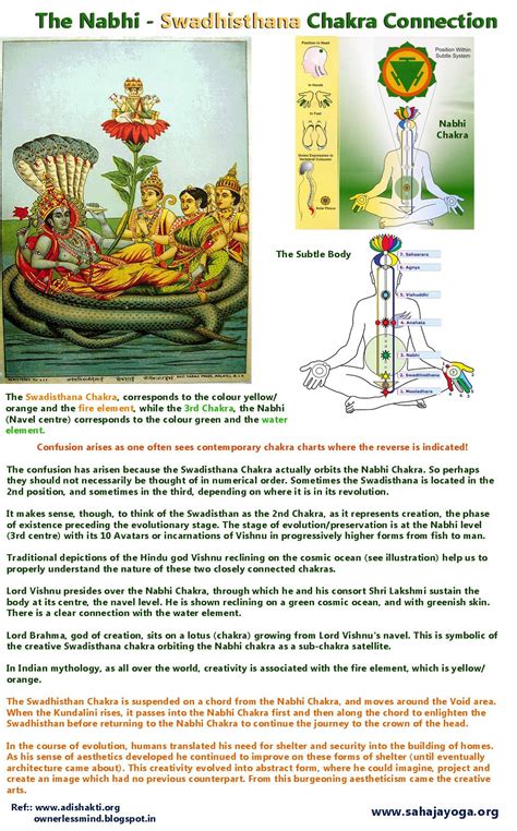 The Nabhi Chakra Swadhisthana Chakra Connection Aumaparna Com