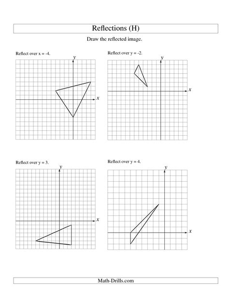 12 Geometry Reflection Worksheet