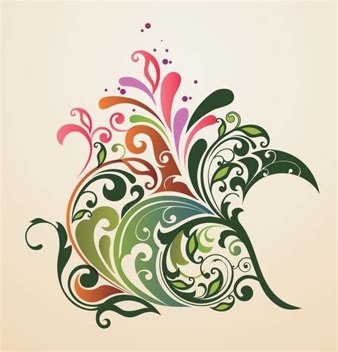 Abstract Design Floral Ornament Background Abstract Graphic Design