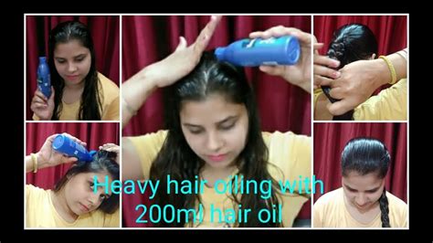 Heavy Hair Oiling With 200ml Hair Oil Combing And Braiding Of Long Hair