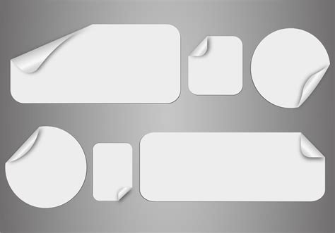 Free White Stickers Vector 108801 Vector Art At Vecteezy