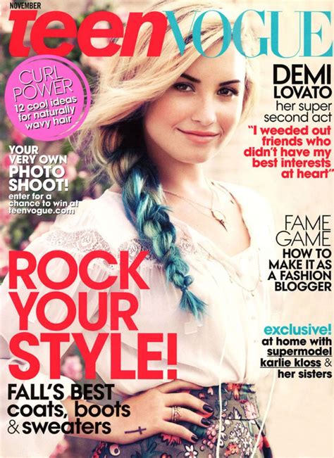 Teen Vogue November 2012 Cover Demi Lovato Teen Vogue
