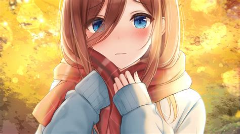 Enjoy the beautiful art of anime on your screen. Download 1920x1080 Nakano Miku, 5-toubun No Hanayome ...