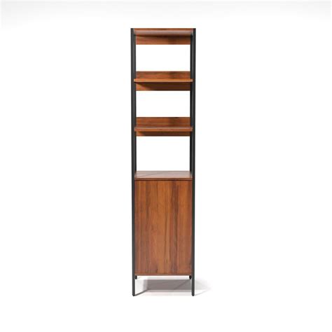 Furniture Of America 72 In Natural Tone Metal 4 Shelf Etagere Bookcase
