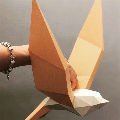 Papercraft 3d Eagle Head Pepakura Pdf Template Low Poly Paper Sculpture