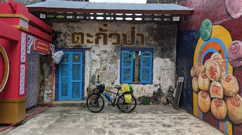 Thailand Bike Tour Wat Suwan Khuha Takua Pa Old Town Steep Climbs