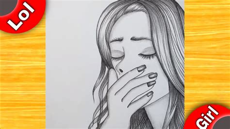How To Draw A Crying Girl Mouth On Hand By Pencil Sketch 💘👌 Youtube