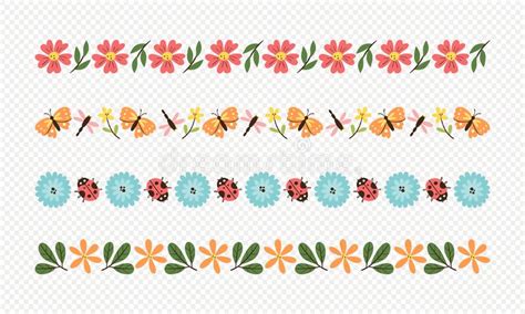 Cute Floral Borders Stock Vector Illustration Of Beautiful 26700476