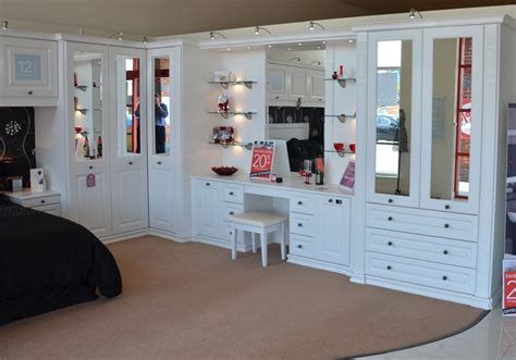 Built in matching dressing table. Portafino White Fitted Bedroom with dressing table ...