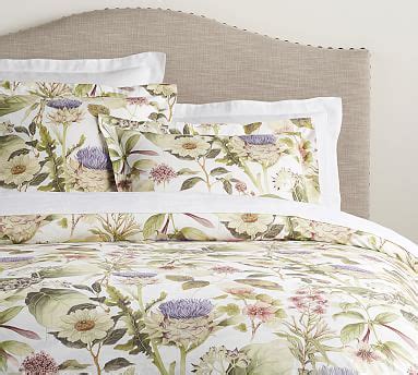 In need of assistance or have a question? Thistle Floral Print Organic Percale Patterned Duvet Cover ...