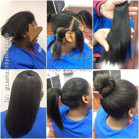 Versatile Sew In Hair Weave Using Malaysian Relaxed Natural Hair Extensions From