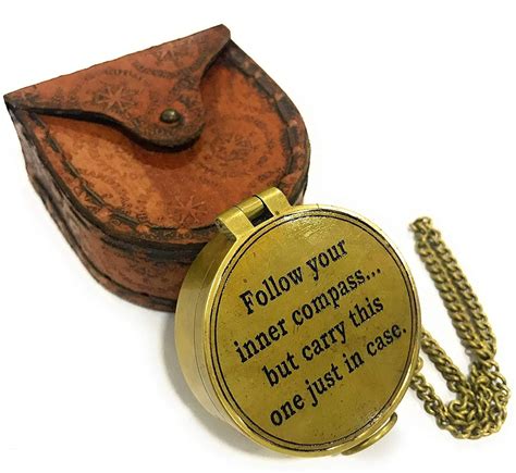 Brass Compass Follow Your Innerinspirational Tdirectional Magnetic