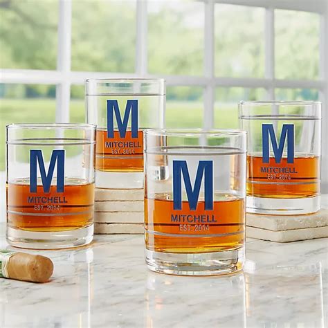 Luxury Last Name Personalized 14 Oz Whiskey Glass Bed Bath And Beyond
