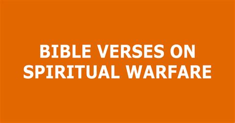 Bible Verses About Spiritual Warfare Change Comin