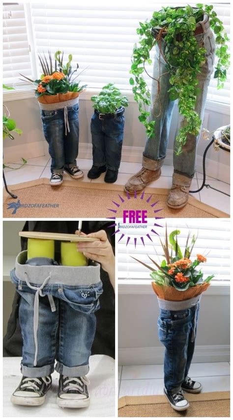 15 Recycled Blue Jeans Planter