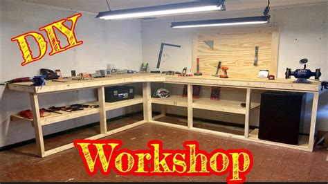 Workbench Build How To Build A Corner Workbench With A Tool Wall