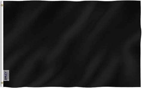 Anley Fly Breeze 3x5 Foot Solid Black Flag Plain Black Flags