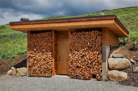 Creative Freestanding Woodshed Can Become A Unique Addition To Your
