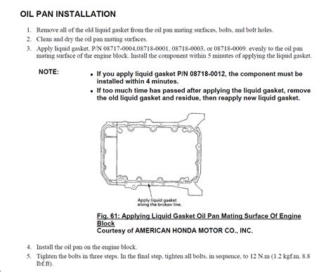 Reseal Oil Pan Instructions Acura Mdx Suv Forums