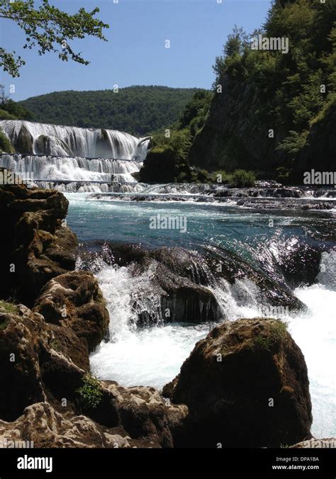 Waterfalls Of River Una In Bosnia Strbacki Buk Stock Photo Alamy