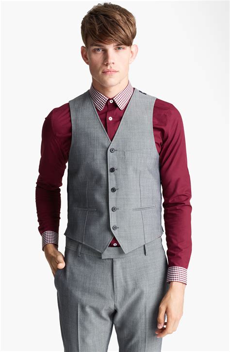 Topman Waistcoat In Gray For Men Grey Lyst