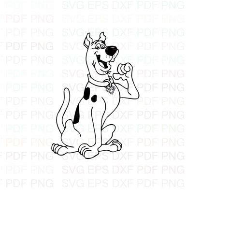 scooby doo outline svg dxf eps pdf png cricut cutting file inspire uplift
