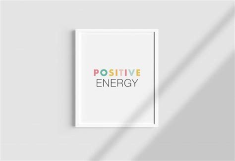 Positive Energy Poster Printable Wall Art Positive Quote Etsy