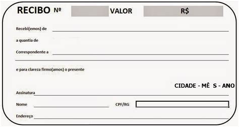 Modelo De Recibo Simples Pronto Para Baixar E Imprimir Vrogue