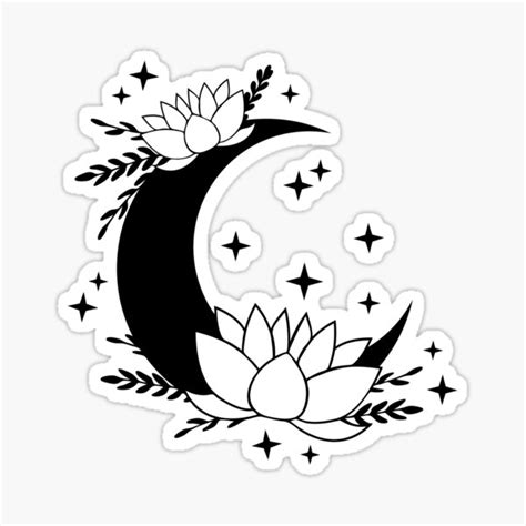 Lotus Flower Mandala Flower Of Life Crescent Moon Sticker For Sale By